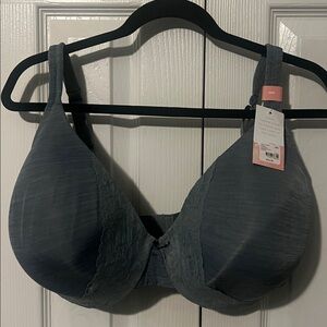 NWT Cacique Women's Lightly Lined Full Coverage Lace Detail Bra Size 38H